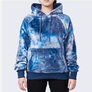 SPARK PAWS Blue Tie Dye Velour Hoodie NWOT